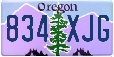 OR license plate 834XJG