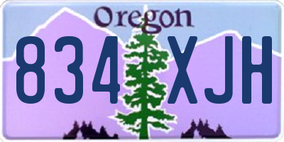 OR license plate 834XJH