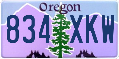OR license plate 834XKW
