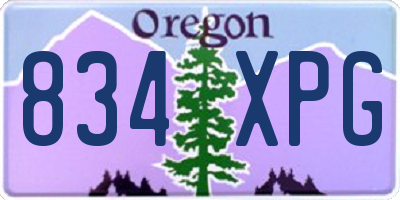 OR license plate 834XPG