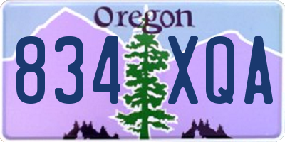 OR license plate 834XQA