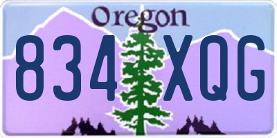 OR license plate 834XQG