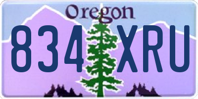 OR license plate 834XRU