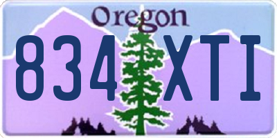 OR license plate 834XTI