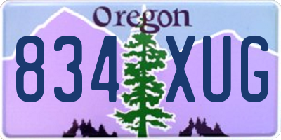OR license plate 834XUG