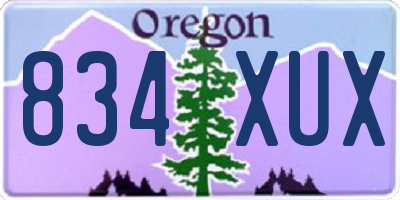 OR license plate 834XUX