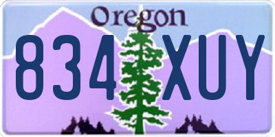 OR license plate 834XUY