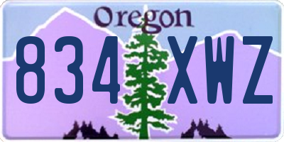 OR license plate 834XWZ