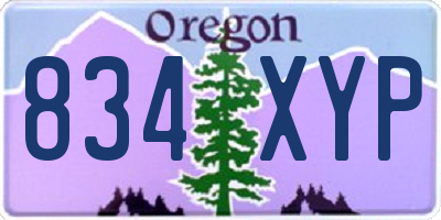 OR license plate 834XYP