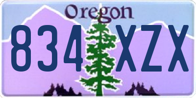 OR license plate 834XZX