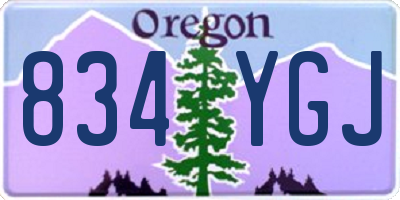 OR license plate 834YGJ