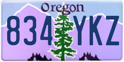 OR license plate 834YKZ