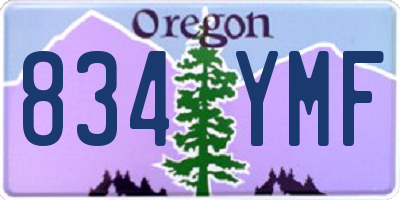OR license plate 834YMF