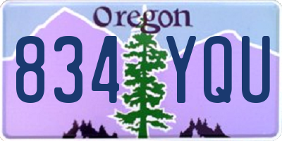 OR license plate 834YQU