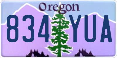 OR license plate 834YUA