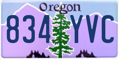 OR license plate 834YVC