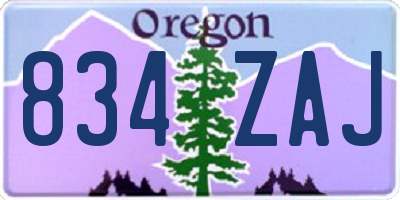 OR license plate 834ZAJ