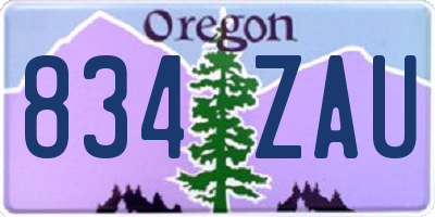OR license plate 834ZAU