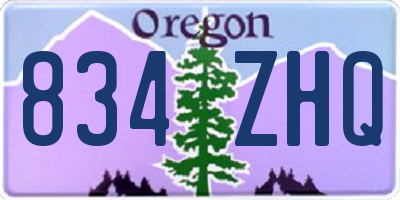 OR license plate 834ZHQ