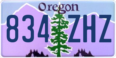 OR license plate 834ZHZ