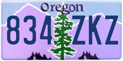 OR license plate 834ZKZ