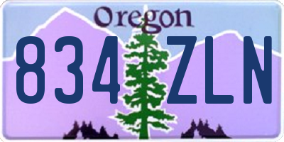OR license plate 834ZLN