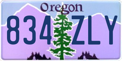 OR license plate 834ZLY
