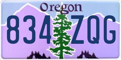 OR license plate 834ZQG