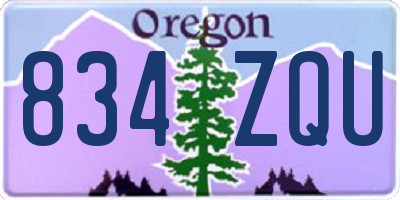 OR license plate 834ZQU