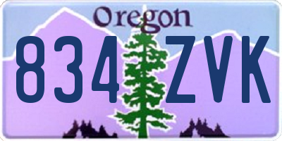 OR license plate 834ZVK