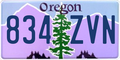 OR license plate 834ZVN