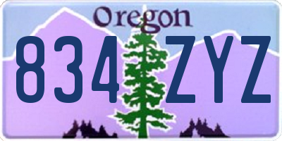 OR license plate 834ZYZ