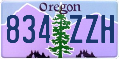 OR license plate 834ZZH