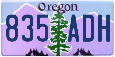 OR license plate 835ADH