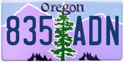 OR license plate 835ADN