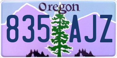 OR license plate 835AJZ