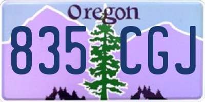 OR license plate 835CGJ