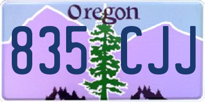 OR license plate 835CJJ