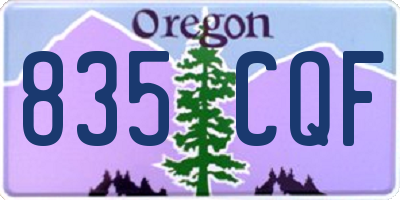 OR license plate 835CQF