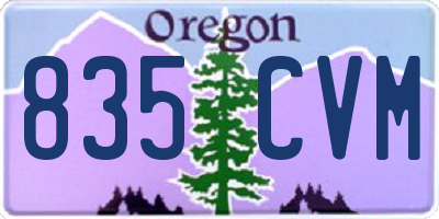 OR license plate 835CVM