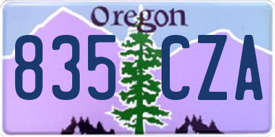 OR license plate 835CZA