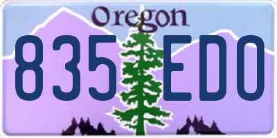 OR license plate 835EDO