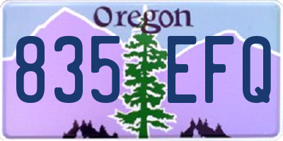 OR license plate 835EFQ