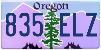 OR license plate 835ELZ