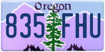 OR license plate 835FHU