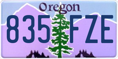 OR license plate 835FZE