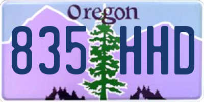 OR license plate 835HHD