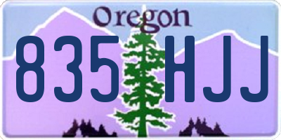 OR license plate 835HJJ