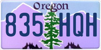 OR license plate 835HQH