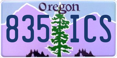 OR license plate 835ICS
